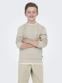 Only and Sons Junior lasten collegepaita OSJCERES CREW NECK SWEAT NOOS, beige