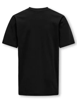 Only and Sons Junior lasten t-paita OSJMAX LIFE SS STITCH TEE NOOS, musta