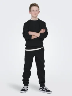 Only and Sons Junior lasten collegepata OSJCERES CREW NECK SWEAT NOOS, musta