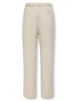Only and Sons Junior lasten housut, OSJLINUS COTTON LINEN PANT Vaalea Beige