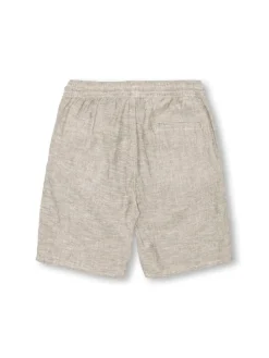 Only and Sons Junior shortsit, OSJCAIDEN LIFE LOOSE LINEN SHORTS Beige