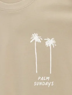 Only and Sons Junior t-paita, OSJMENES LOOSE SS O-NECK T-SHIRT Beige