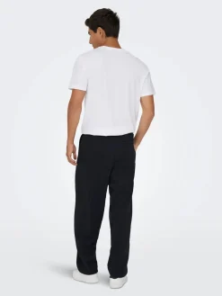 Only and Sons miesten collegehousut, ONSCERES WIDE PANT Black