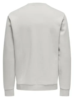 Only and Sons miesten collegepaita ONSXMAS REG CREW HP, Lunar Rock