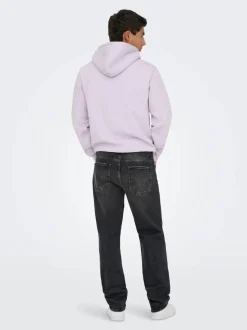 Only and Sons miesten farkut, ONSEDGE PERFORMANCE WB 3824 DOT DNM Washed Black