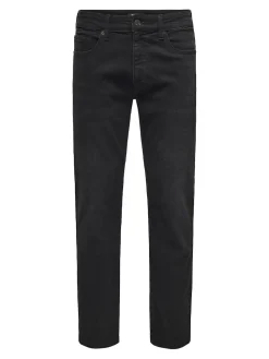 Only and Sons miesten farkut ONSWEFT REGULAR BLACK 8638 MAT DNM NOOS, Black Denim