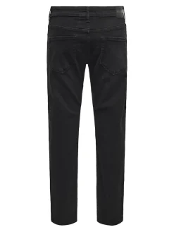 Only and Sons miesten farkut ONSWEFT REGULAR BLACK 8638 MAT DNM NOOS, Black Denim