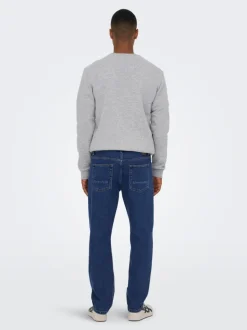 Only and Sons miesten farkut, EDGE BLUE 3813 STRAIGHT FIT Indigo
