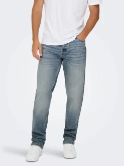 Only and Sons miesten farkut, ONSEDGE PERFORMANCE LB 3816 DOT DNM Light Blue Denim