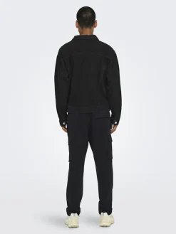 Only and Sons miesten farkkutakki, JUST BOX DNM JACKET Musta