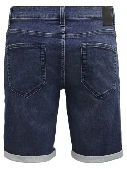 Only and Sons Miesten Farkkushortsit PLY LIFE REG BLUE JOG Indigo