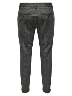 Only and Sons Miesten Housut Mark Check Pant Nos Harmaa Ruutu