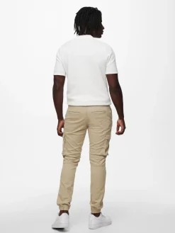 Only and Sons miesten housut, ONSCAM STAGE CARGO CUFF Beige