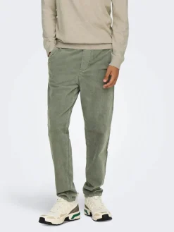 Only and Sons Miesten Housut, LINUS TAP CORDYROY PANT NOS Castor Gray