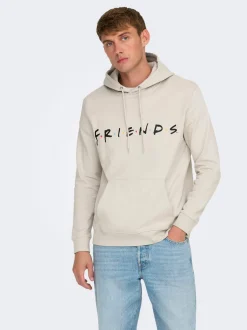 Only and Sons miesten huppari, FRIENDS REG HOODIE Luonnonvalkoinen