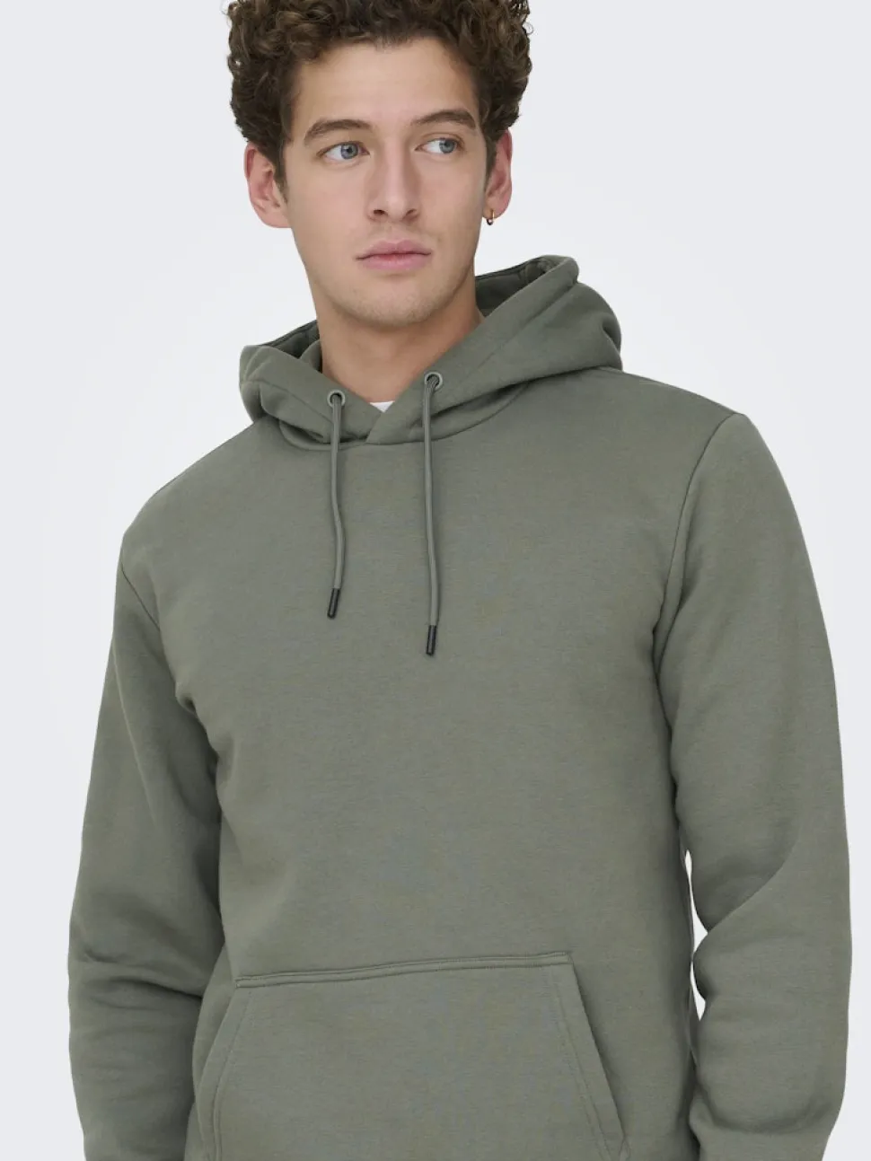 Only and Sons miesten huppari ONSCERES Hoodie Sweat, Castor Gray