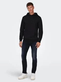 Only and Sons Miesten Huppari ONSCERES LIFE HOODIE SWEAT Musta