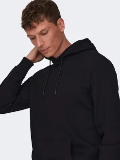 Only and Sons Miesten Huppari ONSCERES LIFE HOODIE SWEAT Musta