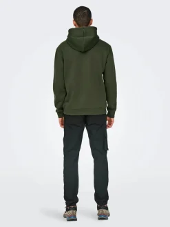 Only and Sons Miesten Huppari, ONSCONNOR REG SWEAT HOODIE NOS Rosin