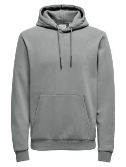 Only and Sons Miesten Huppari ONSCERES LIFE HOODIE SWEAT Keskiharmaa