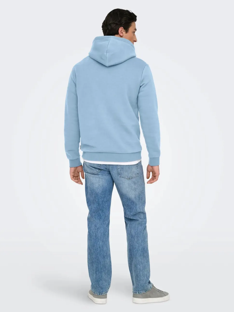 Only and Sons miesten huppari ONSCERES Hoodie Sweat, vaaleansininen