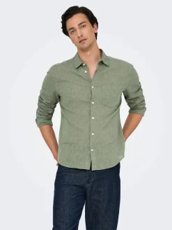 Only and Sons miesten kauluspaita, CAIDEN LIFE REG Swamp