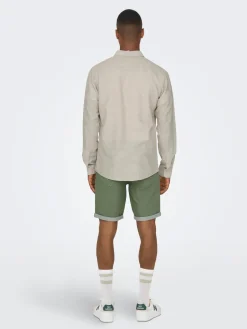 Only and Sons Miesten Kauluspaita CAIDEN PELLAVA Beige