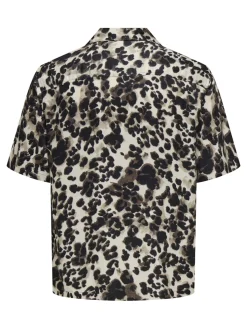 Only and Sons miesten kauluspaita, ROCKET REG SS RESORT AOP SHIRT Valkopohjainen Kuosi