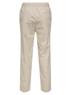 Only and Sons miesten kesähousut, SINUS LOOSE LIN PANT Silver Lining