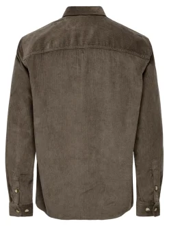 Only and Sons miesten paita ONSALP RLX 2PKT WASHD CORD LS SHIRT NOOS, Falcon