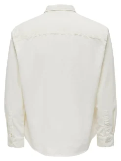 Only and Sons Miesten Paita, ALP RELAXED WASH CORD NOS Luonnonvalkoinen