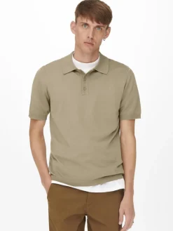 Only and Sons miesten pikeepaita, WYLER LIFE POLO KNIT Beige