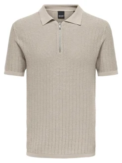 Only and Sons miesten pikeepaita, DOMI STRUCTURE Beige