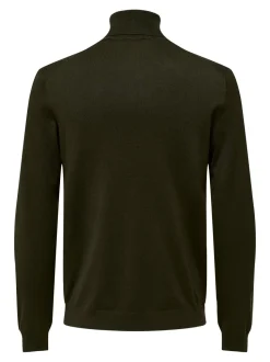 Only and Sons Miesten Pooloneule, Wyler Life Roll Neck Nos Armeijanvihreä