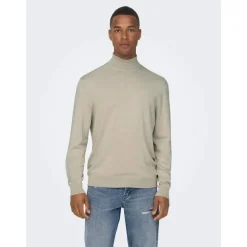 Only and Sons Miesten Pooloneule, Wyler Life Roll Neck Nos Valkoinen