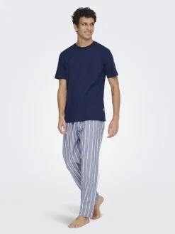 Only and Sons miesten pyjamasetti ONSBILLIE PANT LOUNGE GIFTBOX, Pageant Blue