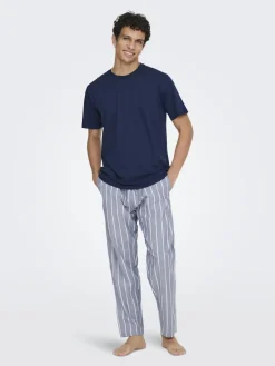 Only and Sons miesten pyjamasetti ONSBILLIE PANT LOUNGE GIFTBOX, Pageant Blue
