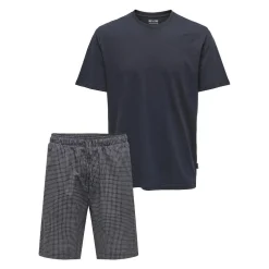 Only and Sons Miesten Pyjamasetti, BILLIE SHORTS LOUNGE GIFT BOX Sininen Kuosi
