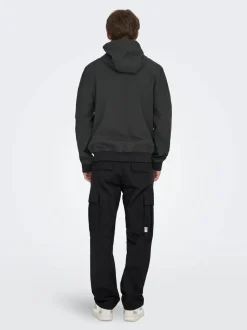 Only and Sons miesten reisitaskuhousut, RAY LIFE RIBSTOP CARGO Musta