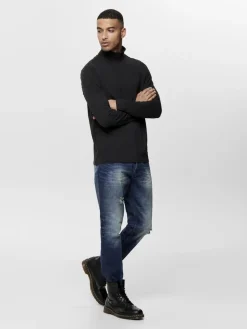 Only and Sons miesten roll neck ONSMICHAN LS ROLLNECK, musta