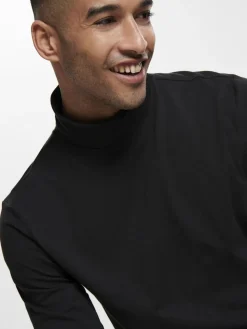 Only and Sons miesten roll neck ONSMICHAN LS ROLLNECK, musta