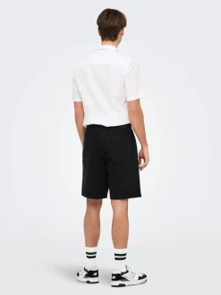 Only and Sons miesten shortsit, FADE BLACK SHORTS Hiilenmusta