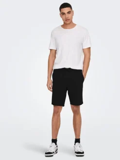 Only and Sons miesten shortsit, LINUS COT SHORTS Musta
