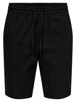 Only and Sons miesten shortsit, LINUS COT SHORTS Musta