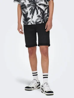 Only and Sons Miesten Shortsit PLY LIFE REG BLK JOG Musta