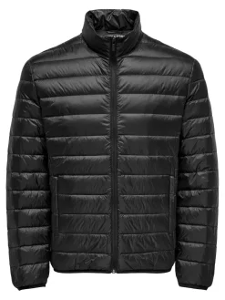Only and Sons miesten toppatakki, ONSGAVIN LIFE LIGHT QUILTED JACKET OTW Musta