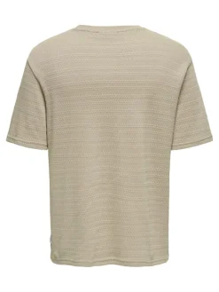 Only and Sons miesten t-paita, GIVO REG 12 SS CREW KNIT String