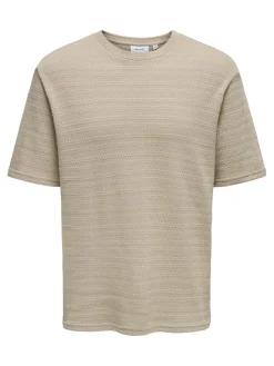 Only and Sons miesten t-paita, GIVO REG 12 SS CREW KNIT String