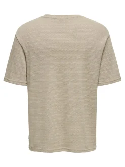 Only and Sons miesten t-paita, GIVO REG 12 SS CREW KNIT String