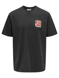 Only and Sons miesten t-paita, 7UP RLX SS TEE Musta